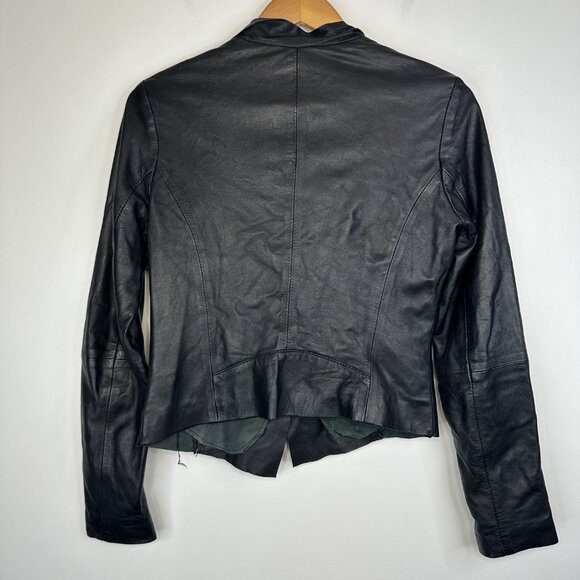 Bod & Christensen  Leather Jacket  Black Full Zip Soft Leather  Size Small - Picture 3 of 4